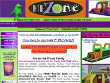 Tablet Screenshot of inthezoneforkids.com